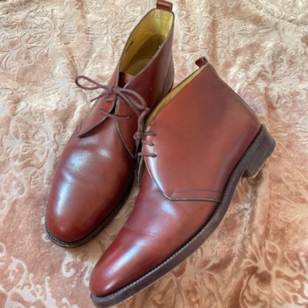 Cole Haan Men’s Vintage Brown Leather Chukka Boots – Size 8.5